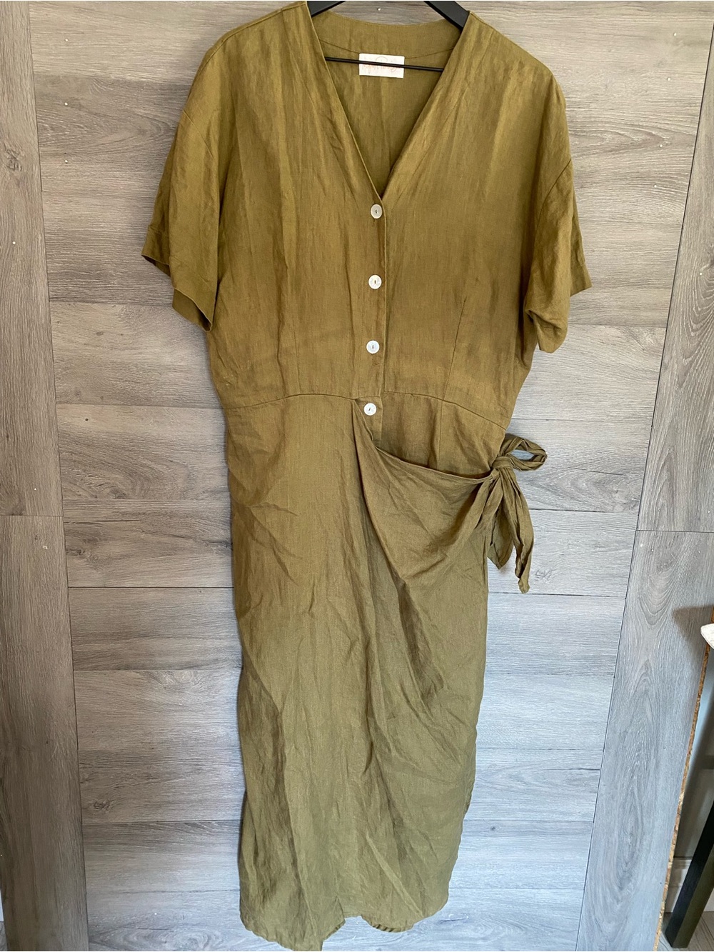 Myrah Penaloza Temple Wrap Playsuit Linen